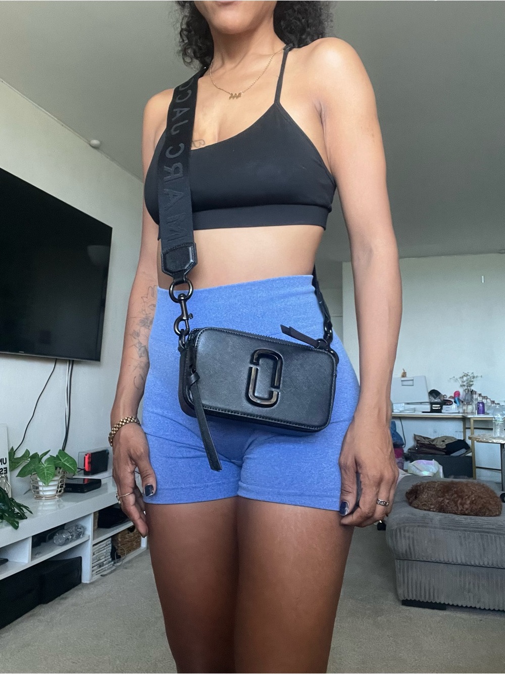 SOLD Marc Jacobs Black Leather Crossbody Snapshot Bag - Picture 4 of 5